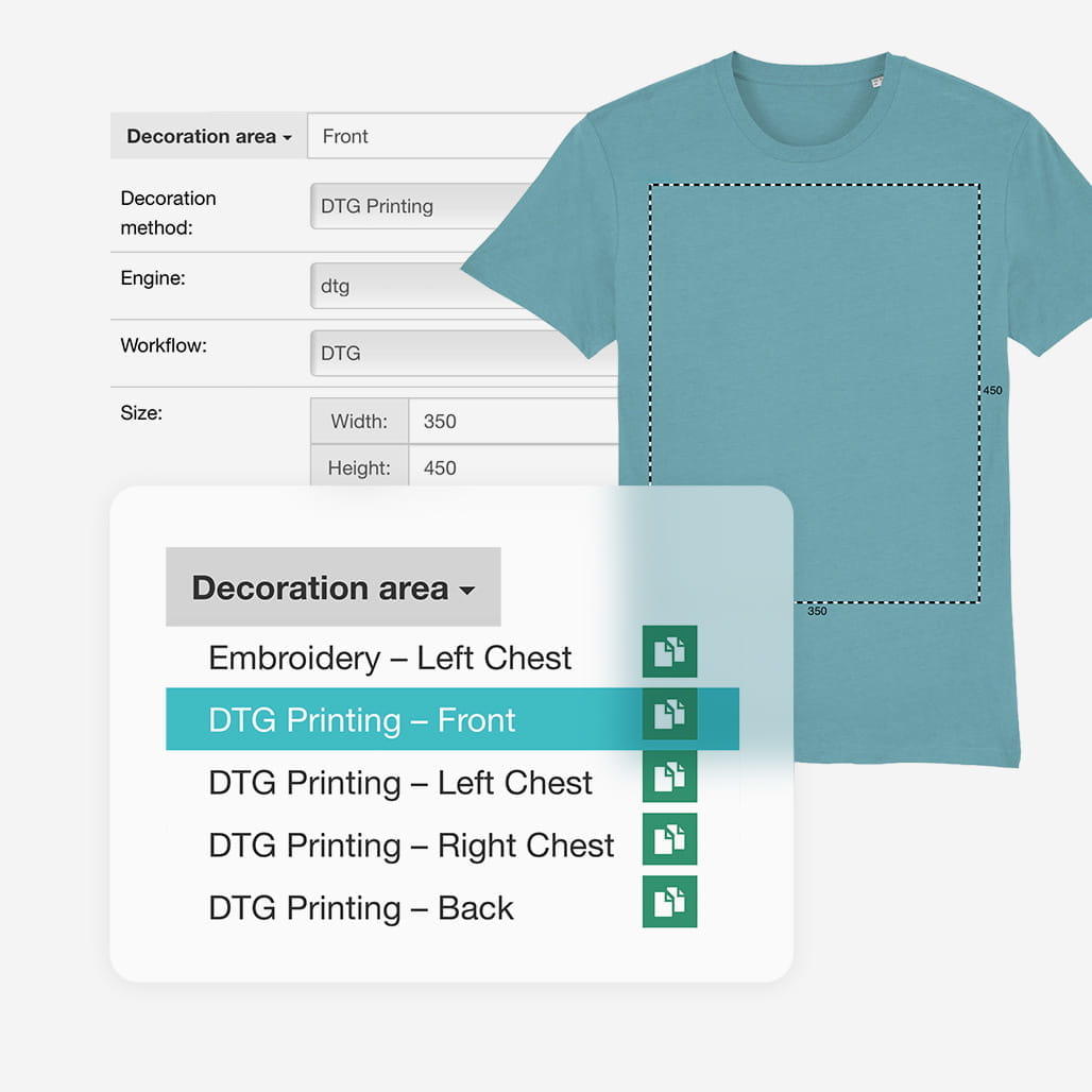 Decoration areas editor
